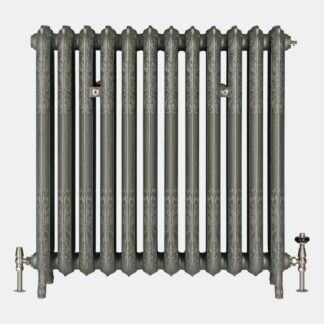 Kolumna Rococo III 970 mm Grzejnik żeliwny Castrads w wykończeniu Soft Pewter